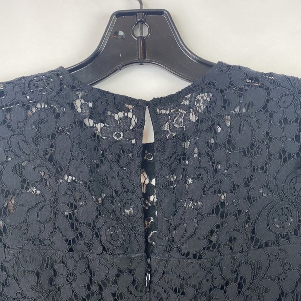 Ann Taylor Women's Black Lacy Long Sleeve Dress Size 00 Petite - Picture 10 of 12